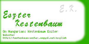 eszter kestenbaum business card